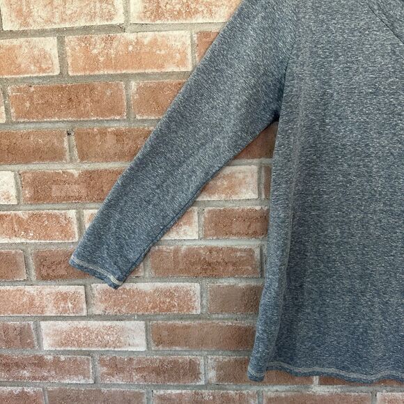 Soft Surroundings Button Accent Sweater Marbled Blue Medium - Picture 4 of 9